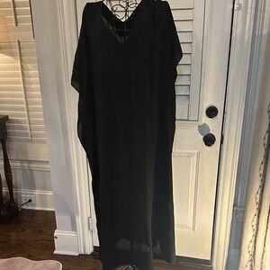 Elegant Black Swim Coverup kimono
